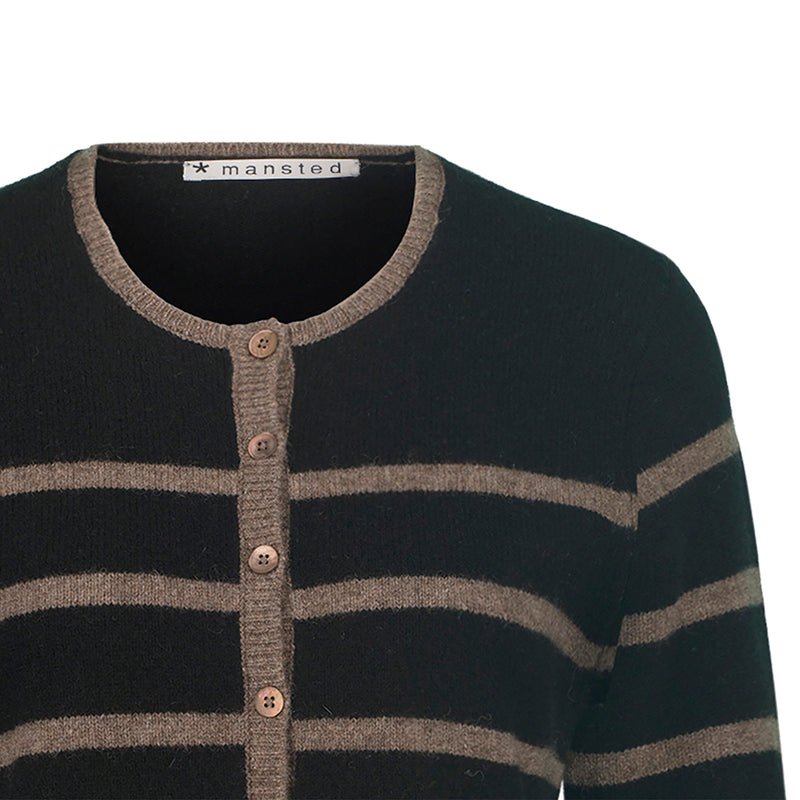 Mansted Zigge 100% Yak Cardigan in Black