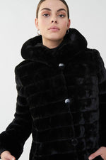 Joseph Ribkoff Reversible Faux Fur Coat jr214913