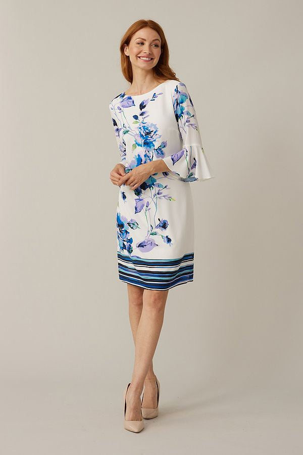 Joseph Ribkoff Ruffle Sleeve Floral Dress Jr221161