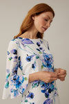 Joseph Ribkoff Ruffle Sleeve Floral Dress Jr221161