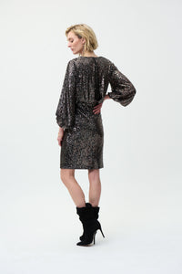Joseph Ribkoff Sequin Wrap Dress Jr224057