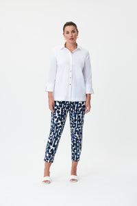 Joseph Ribkoff Dot Print Cropped Pull-On Pants Jr232263