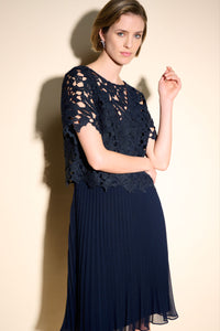 Joseph Ribkoff Chiffon Pleated Dress Jr233707
