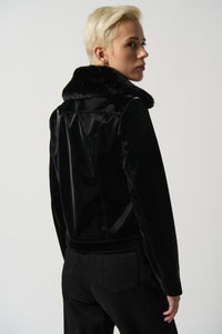 Joseph Ribkoff Faux-Leather Moto Jacket Jr233928