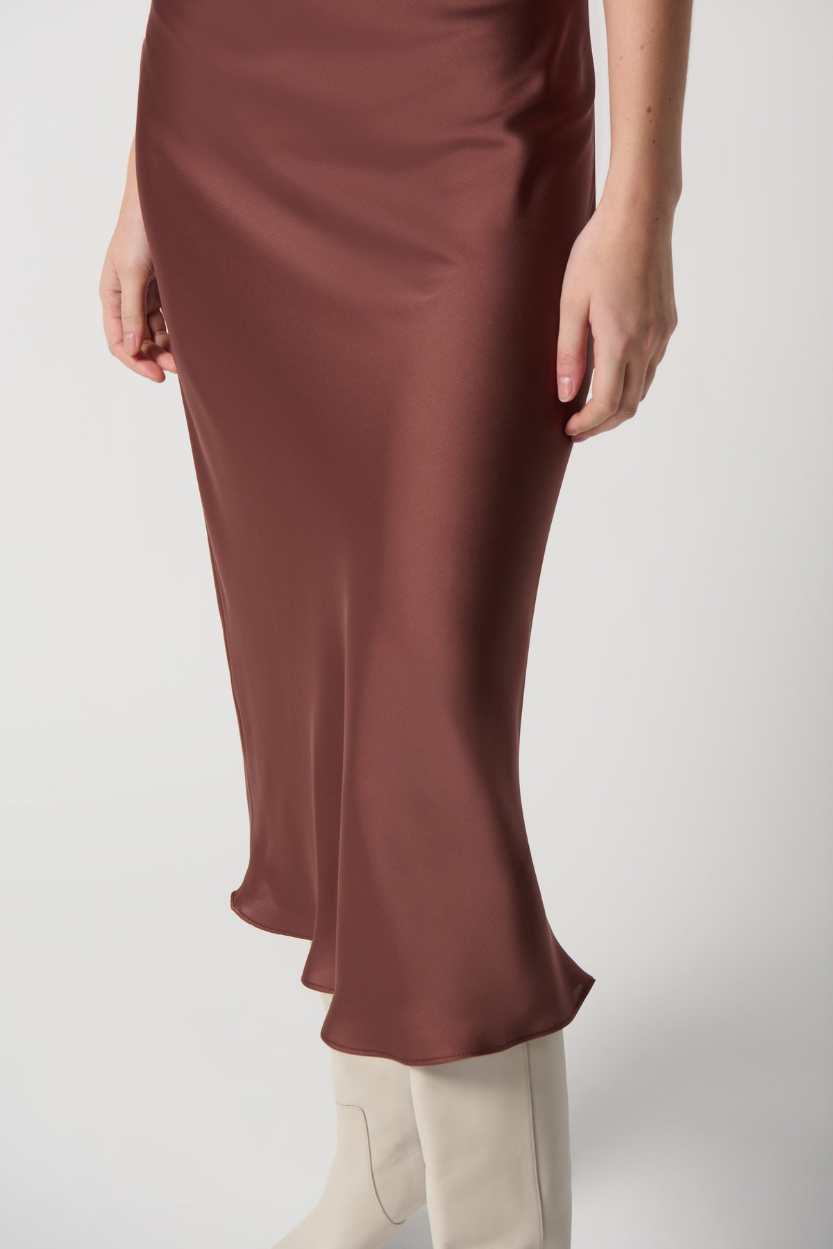 Joseph Ribkoff Satin Flared Skirt With Chiffon Lining Jr234109