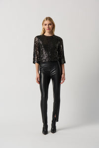 Joseph Ribkoff Sequin Boxy Top Jr234176