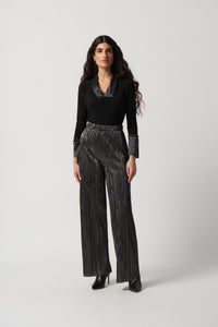 Joseph Ribkoff Foiled Pleated Knit Pull-On Pants Jr234210