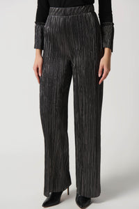 Joseph Ribkoff Foiled Pleated Knit Pull-On Pants Jr234210