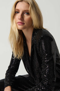 Joseph Ribkoff Novelty Knit Blazer with Shawl Collar Jr234240