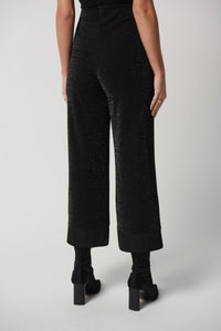 Joseph Ribkoff Metallic Knit Pull-On Culotte Pants Jr234274