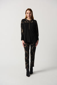 Joseph Ribkoff Printed Silky Knit Slim Fit Pull-On Pants Jr234293