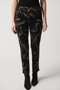 Joseph Ribkoff Printed Silky Knit Slim Fit Pull-On Pants Jr234293
