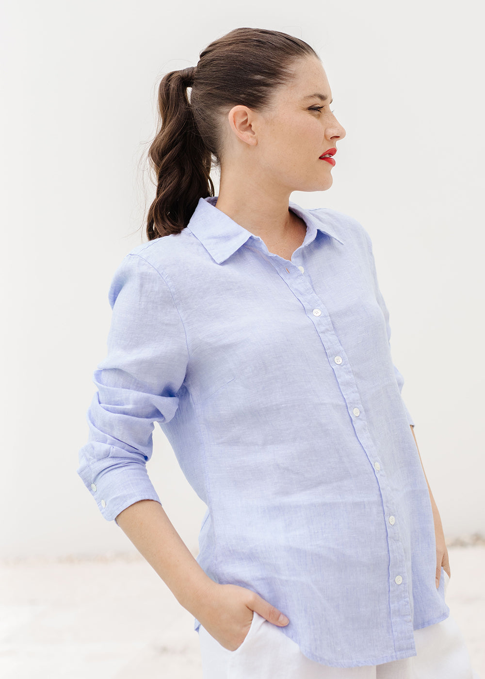 Goondiwindi Cotton Casual long Sleeve Linen Shirt 4353-97-S22