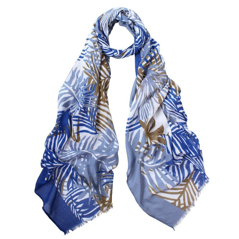 Dlux Palm Cotton Muslin Print Scarf 93184