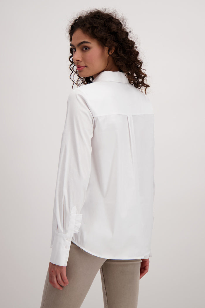 Monari L/S Collared Shirt with Frills M806566