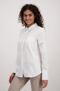 Monari L/S Collared Shirt with Frills M806566