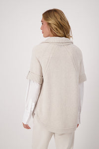 Monari Knitted Jacket with Stand Up Collar M806676