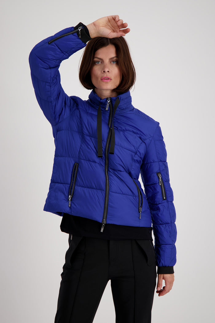 Monari Quilted Jacket With Zip Trim at Sleeves M806692