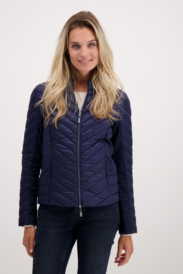 Monari Quilted Jacket With Neoprene Insert M806697