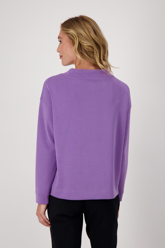 Monari Sweatshirt with Rhinestone Pocket Trim M806748