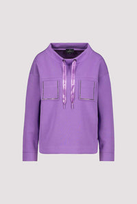 Monari Sweatshirt with Rhinestone Pocket Trim M806748