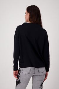 Monari Sweatshirt with Rhinestone Pocket Trim M806748
