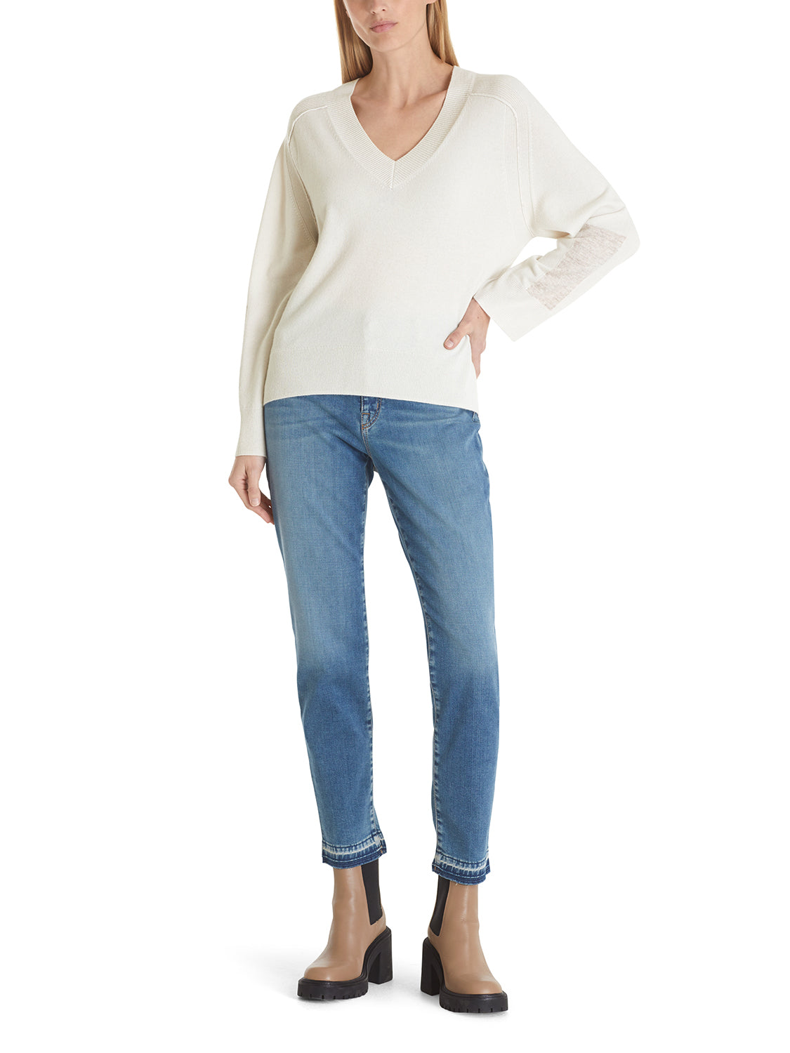 MarcCain Sweater with Lurex “Knitted in Germany” Ts4137M81