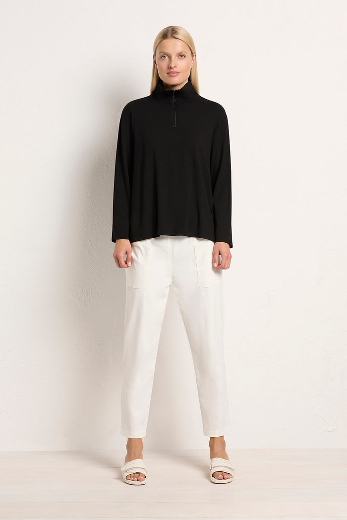 Mela Purdie Half Zip Sweater F01 8259 in Navy