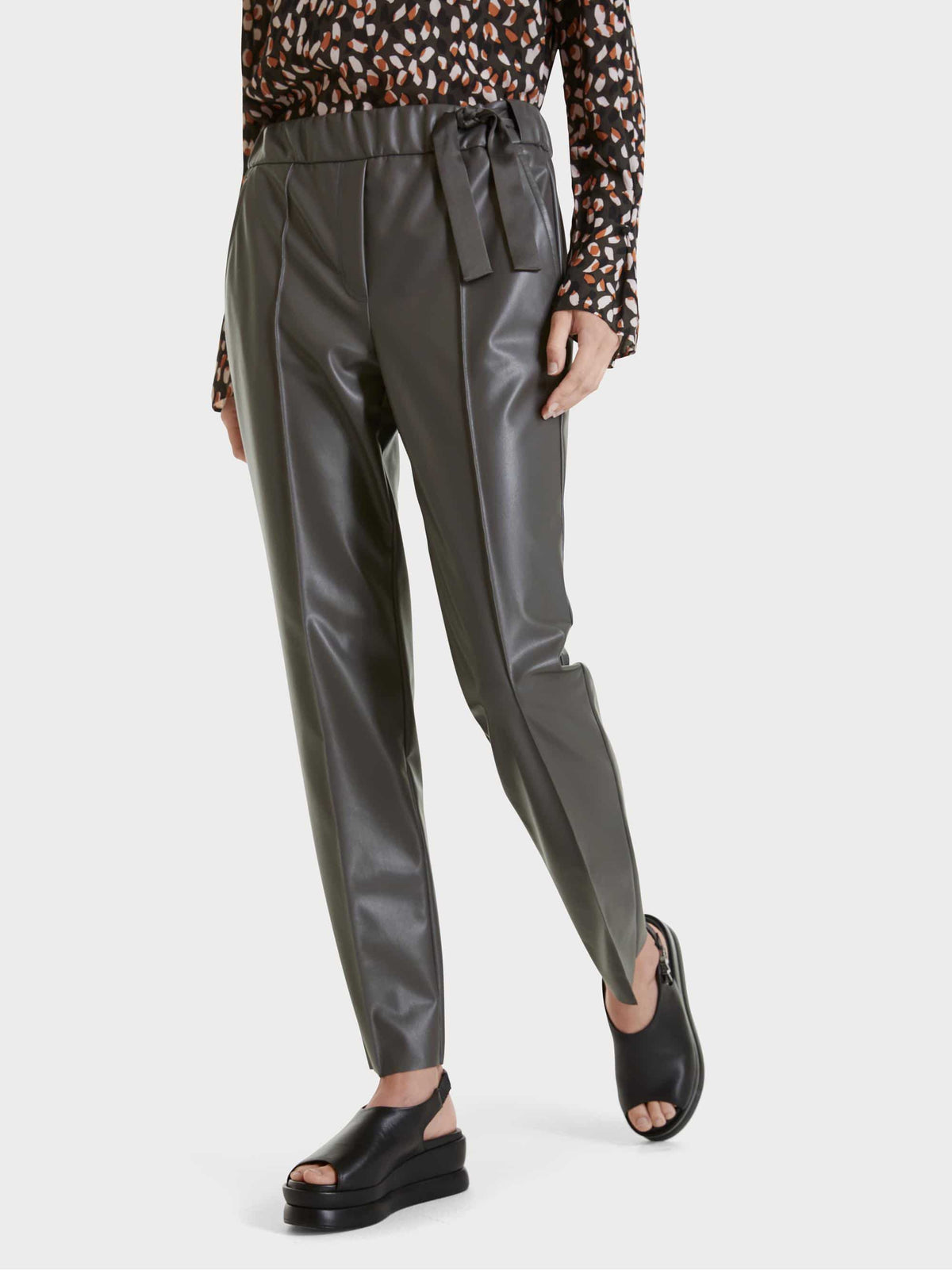 Marccain Faux Leather Pant Sc8109j78