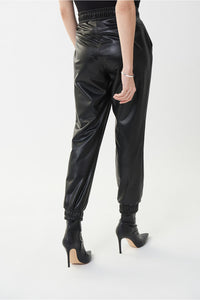 Joseph Ribkoff Faux Leather Jogger Jr223166