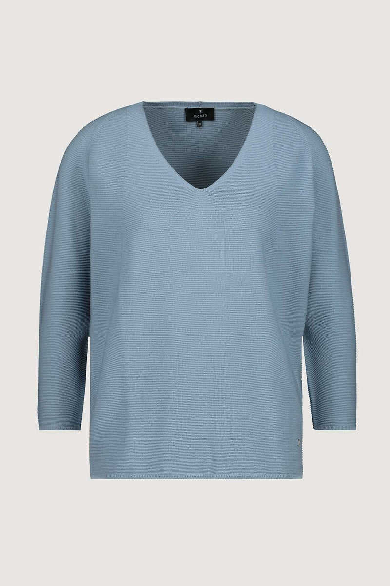 Monari 3/4 Sleeve Rib Sweater M406911