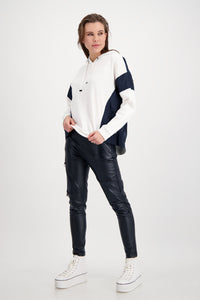 Monari  Two Tone Hooded Top M406689