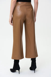 Joseph Ribkoff Faux Leather Culotte in Black Jr224016