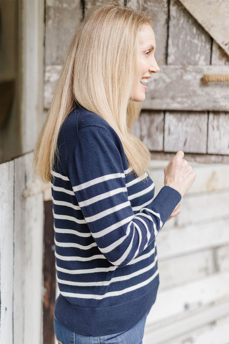 Goondiwindi Cotton Stripe Roll Neck Jumper G8167