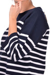Gran Sasso Strip 3/4 Sleeve Knit Gs57280/14080