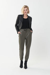 Joseph Ribkoff Faux Leather Jogger Jr223166
