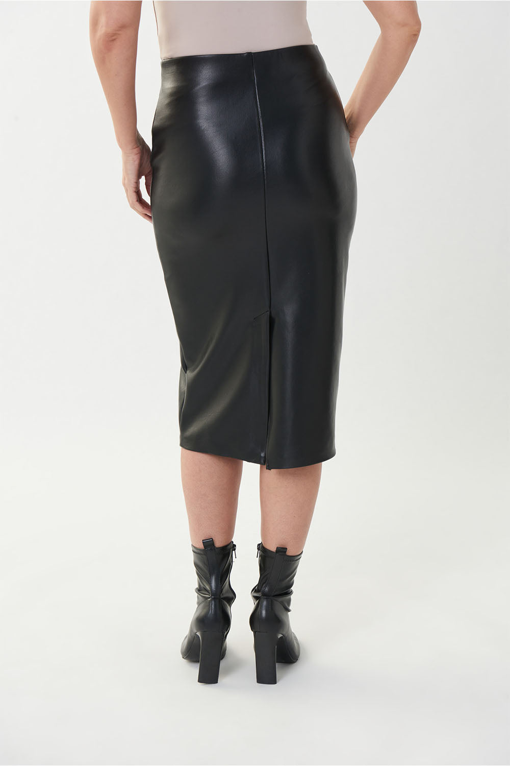 Joseph Ribkoff Faux Leather Pencil Skirt Jr223310