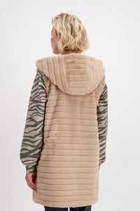 Monari Long Faux Fur Hooded Vest M805991