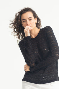 Mela Purdie Jewel Neck Top F203 8136