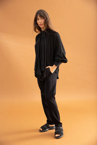 Mela Purdie Long Mack Pant F095 1739 in Black