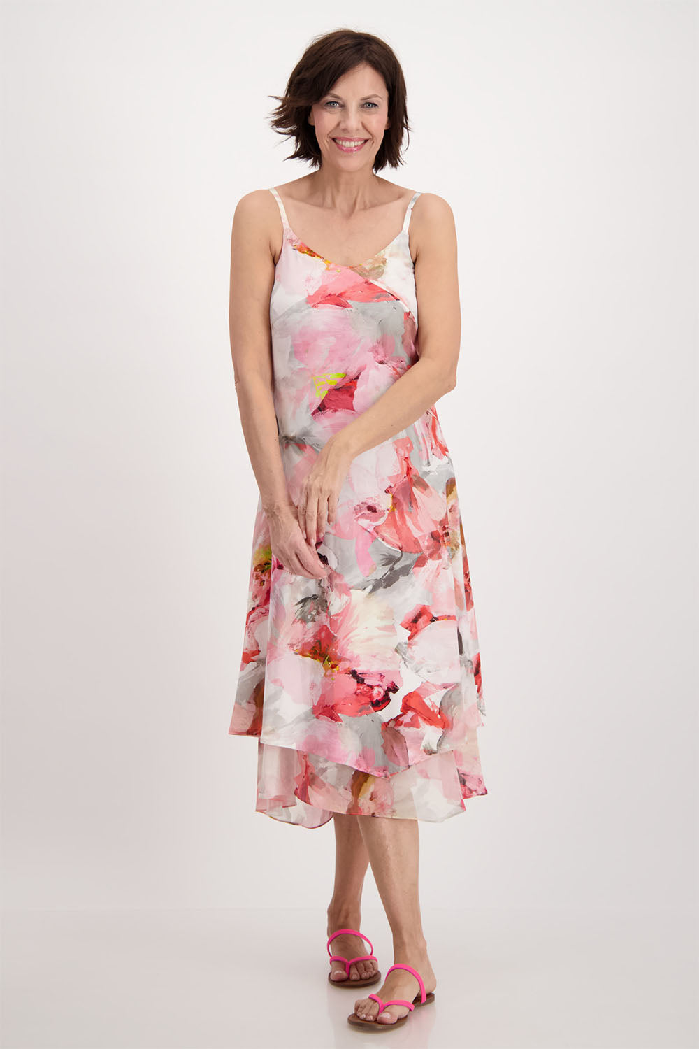 Monari Floral Print Midi Dress M407011