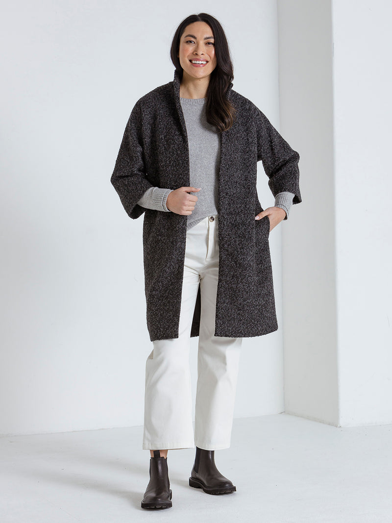 Marco Polo Textured Cocoon Overcoat 36074